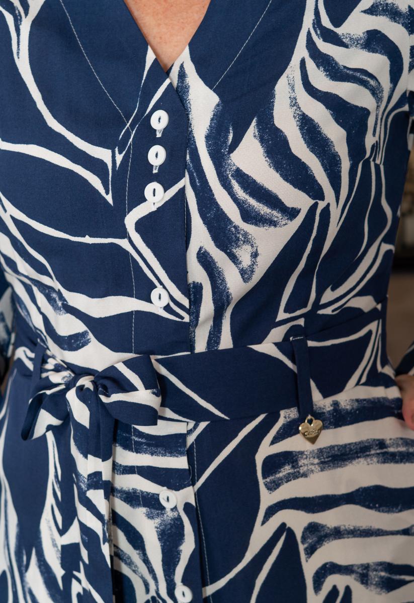 Chemise Sem Gola Viscose Estampada - Cechiq