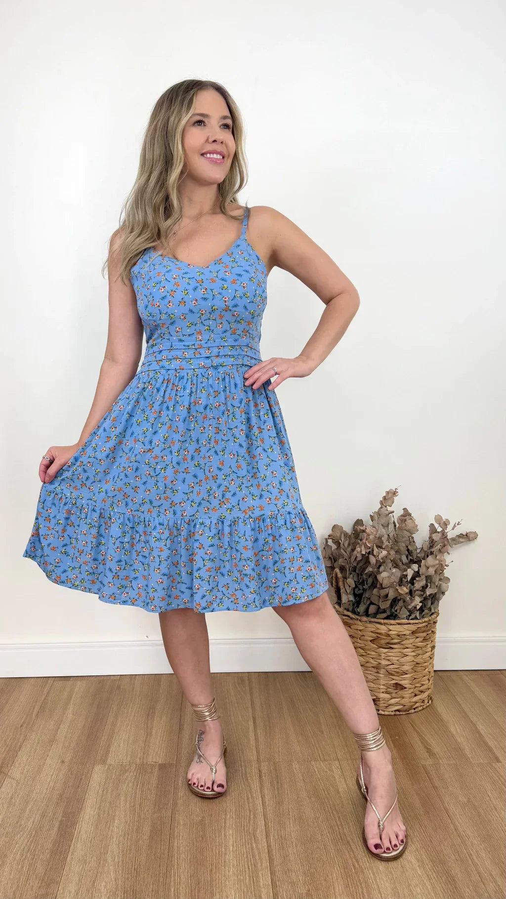 VESTIDO CURTO AMANDA LIBERTY (VÁRIAS CORES DISPONÍVEIS)